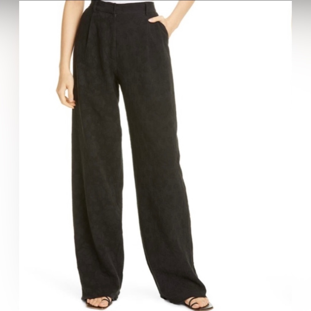 Clifford Wills high waisted gray pleated wool cuffed pants